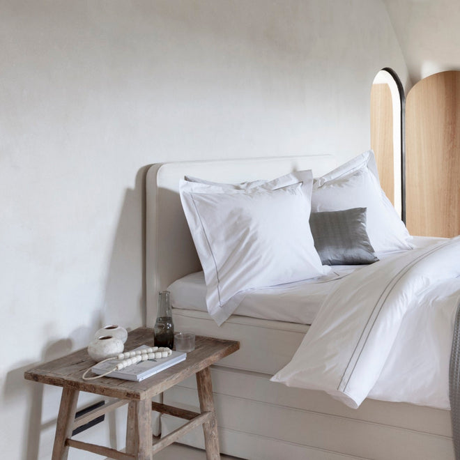 Percale Katoen Wit - Ivory Bourdon