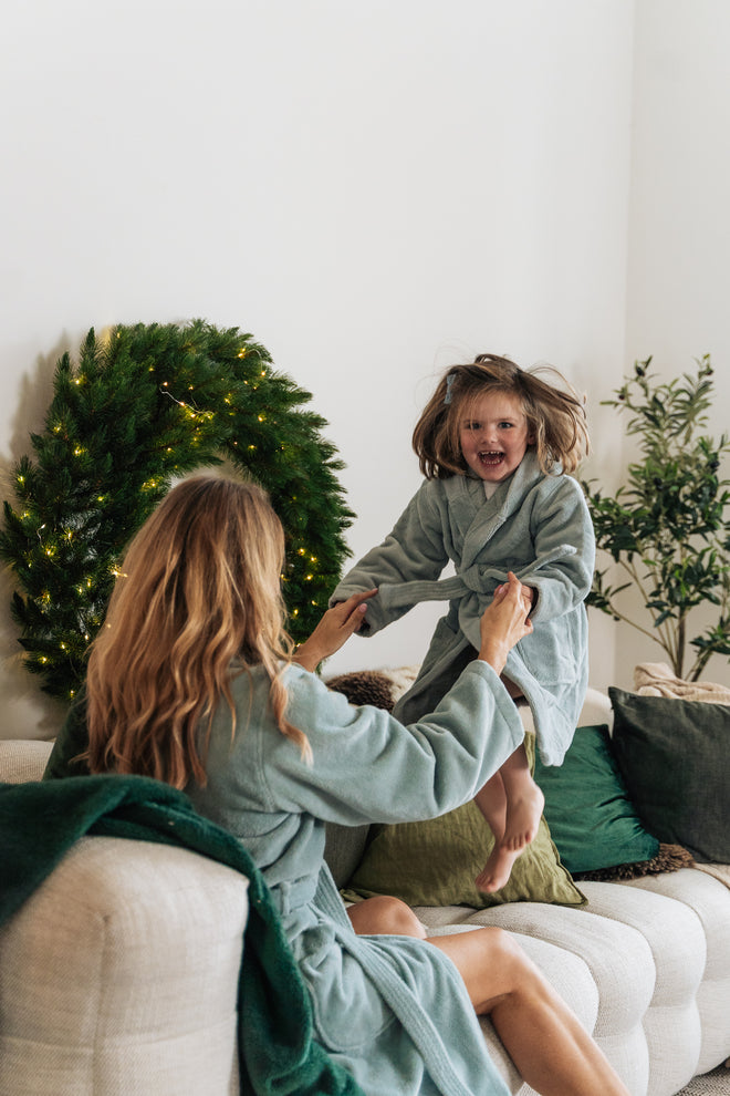 Teddy Kids Badjas Sea Green