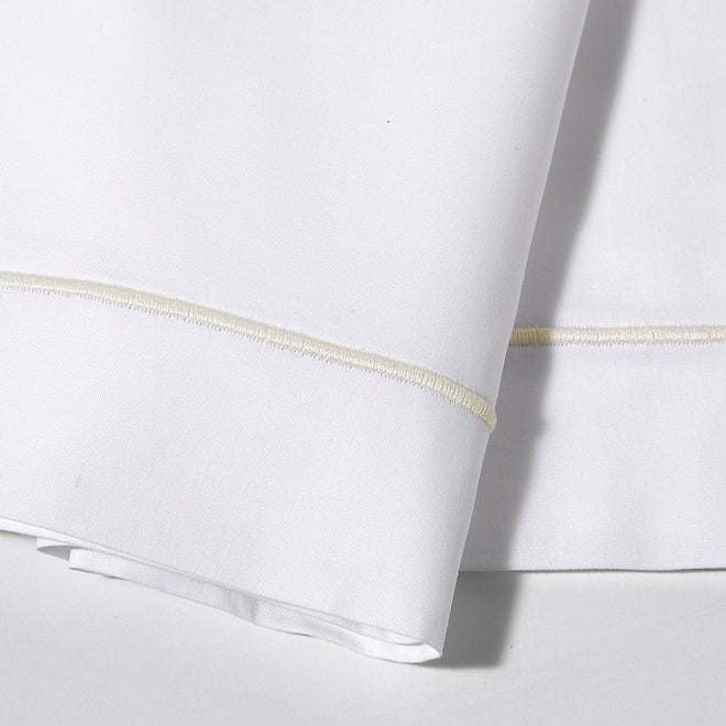 Percale Katoen Wit - Ivory Bourdon