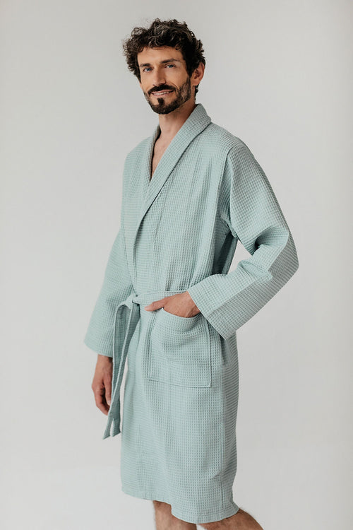 Kos Bathrobe in Gift Box Sea Green