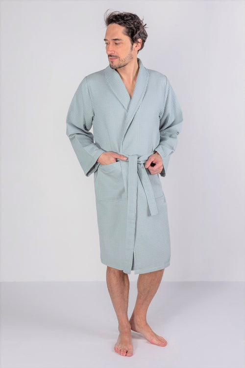 Kos | Wafel Badjas - Sea Green