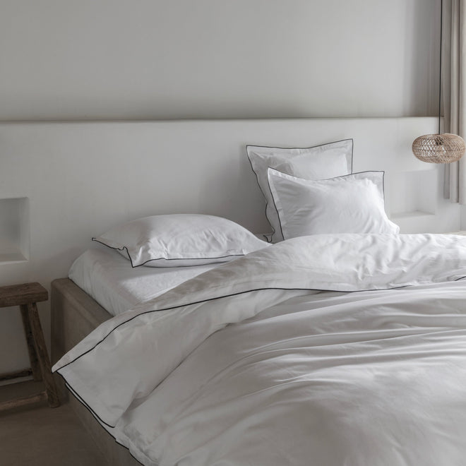 Satijn Katoen - Zwarte Bies