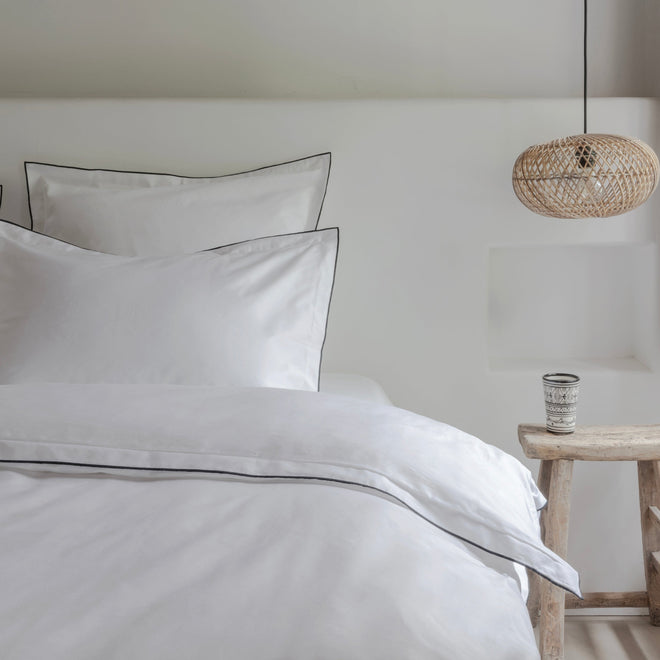 Satijn Katoen - Zwarte Bies