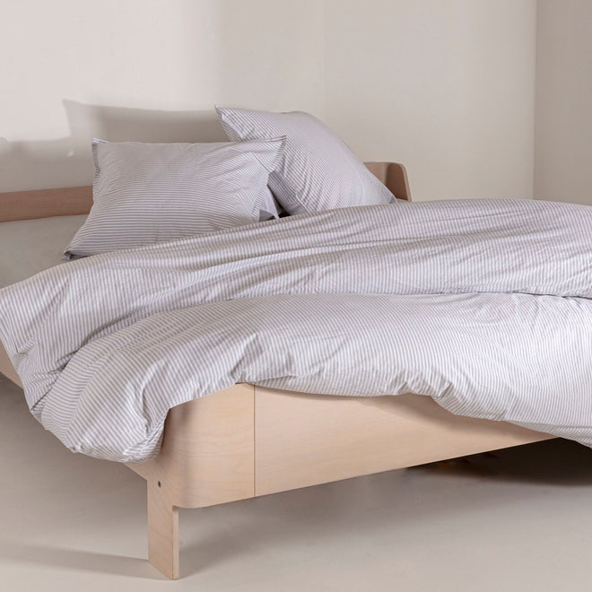 Washed Percale - Grijze Streep