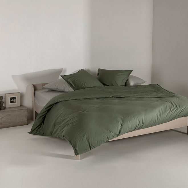 Washed Percale -  Army Green