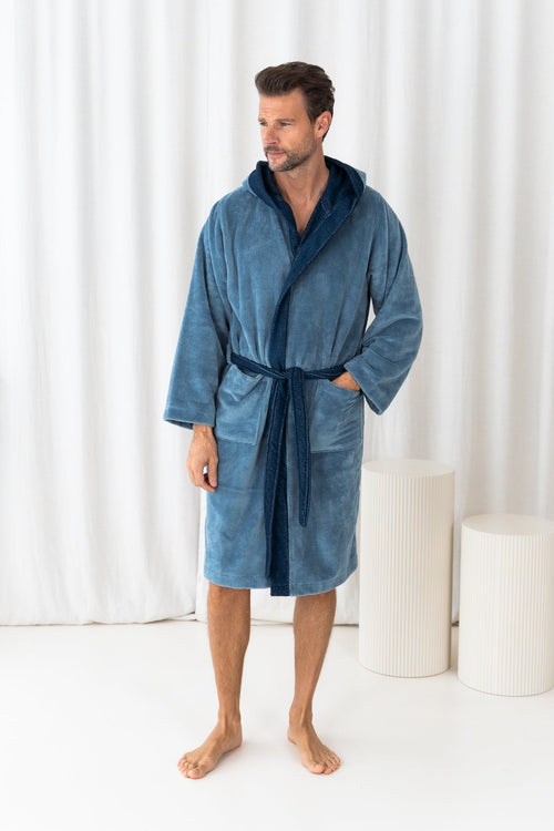 Teddy Duo Badjas Blauw