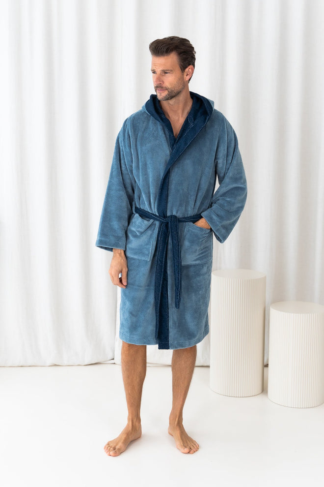 Teddy Duo Badjas Blauw
