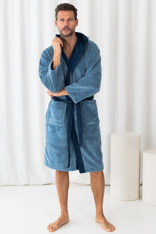 Teddy Duo Badjas Blauw