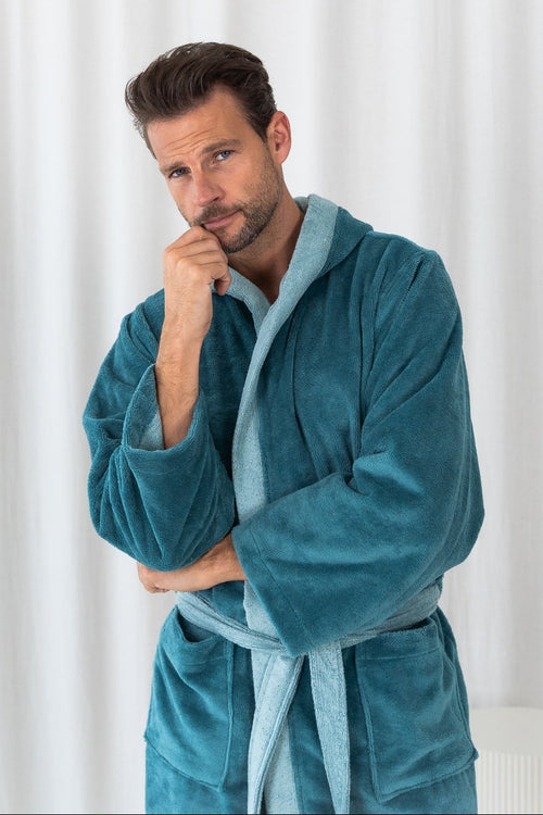 Teddy Duo Badjas Zeegroen