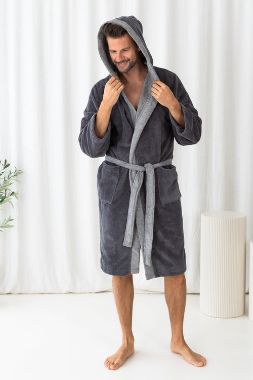 Teddy Duo Badjas Grijs
