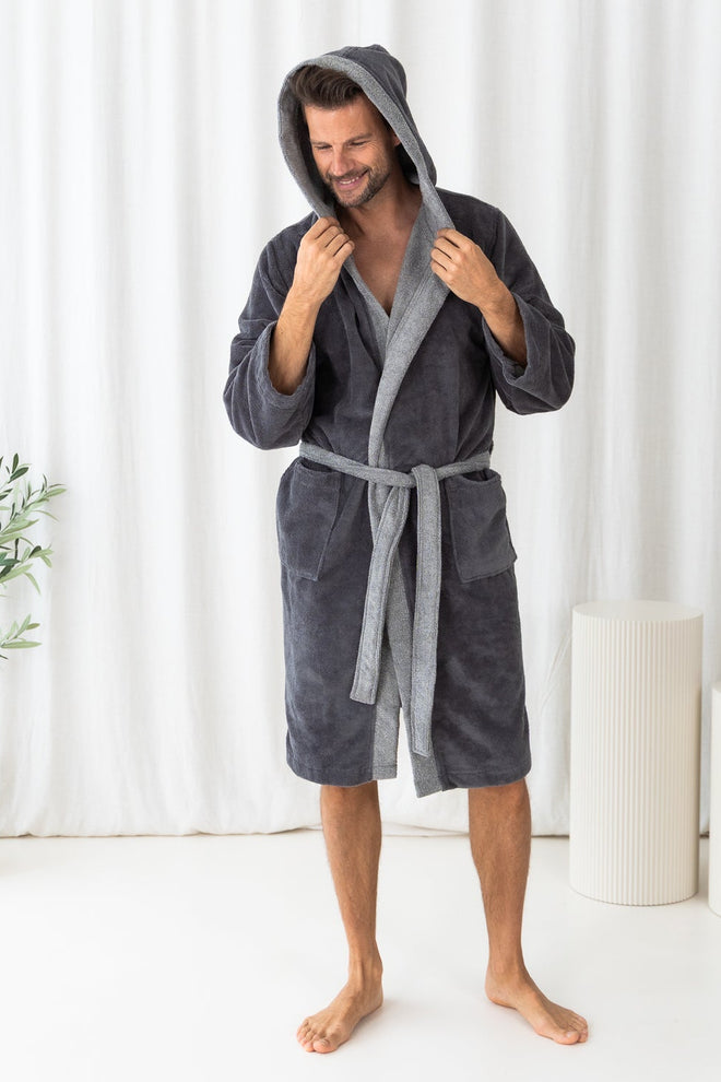Teddy Duo Badjas Grijs