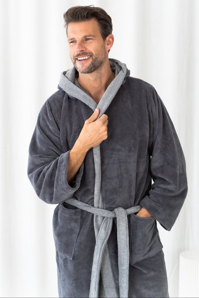 Teddy Duo Badjas Grijs