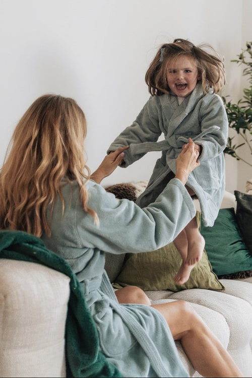 Teddy Kids Badjas Sea Green