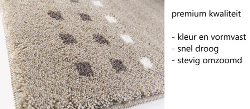 Brica Badmat Set met Toiletmat Zand