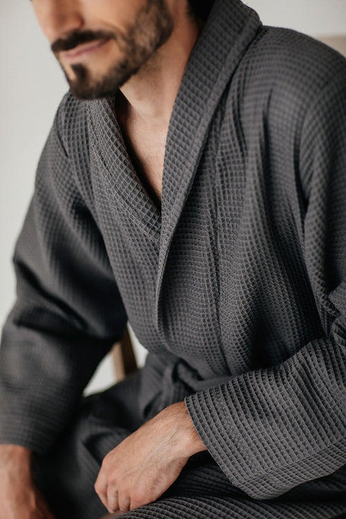 Kos Bathrobe in Gift Box Grey Charcoal