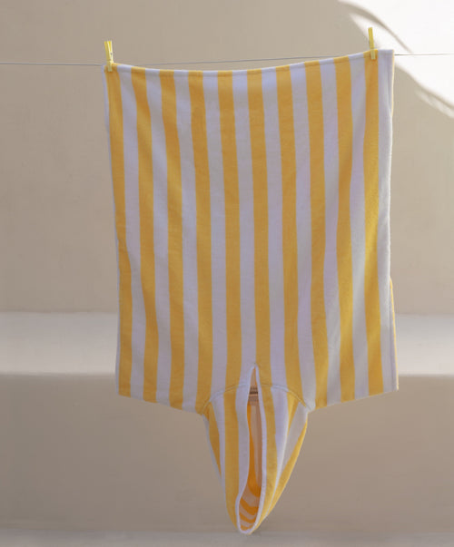 Kids Poncho Badstof Geel