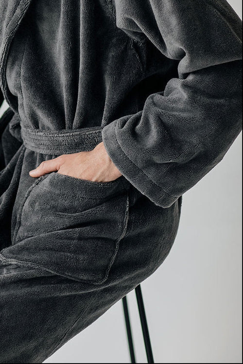 Teddy Badjas Met Kap - Grey Charcoal