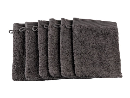 6 Como washandjes - Grey Charcoal