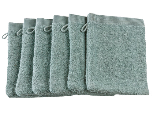6 Como washandjes  - Sea Green
